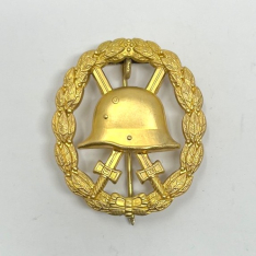 WWI Wound Badge Hollow Back, Gold