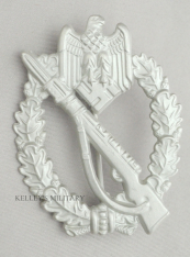 Army Infantry Assault Badge Silver Finish