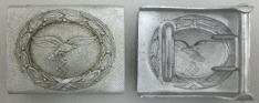 Luftwaffe Late Style EM Aluminum Belt Buckle