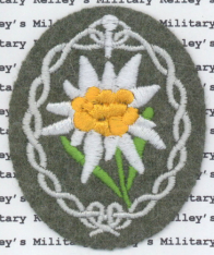 Heer Gebirgsjager Sleeve Patch, Field-grey