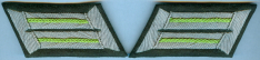 Heer Officer Collar Tabs - Jager/Gebirgsjager - Light Green