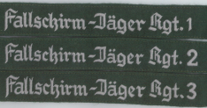 EM Fallschirmjager Regimental Cuff Titles