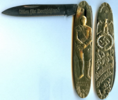 Hitler Pocket Knife with "Alles Fur Deutchland" motto