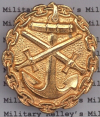 Navy Wound Badge - Gold