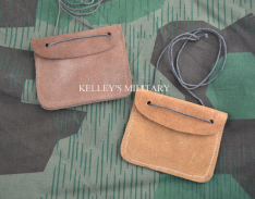 Reproduction German WWII Leather ID Disc Pouch