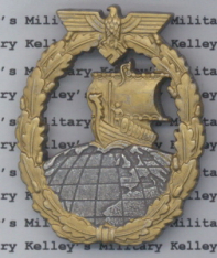 Kriegsmarine Auxiliary Cruisers Badge