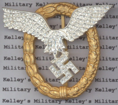 Pilot Observer Badge With Diamonds