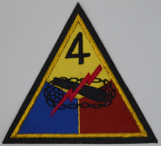 4th Armored Division, "Theater-Made" Bullion Patch